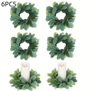 Wedding Eucalyptus Candle Rings
