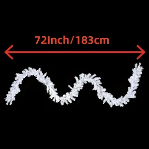 1e714282-85d3-42a5-9556-12aea30cd152.webp 6ft Artificial White Pine Needle Christmas Garland