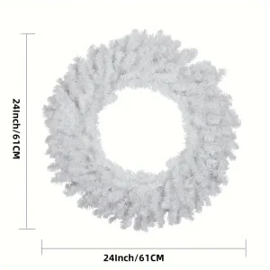 1fdcb075e911d39ee9748ab21992d5da.webp 24" White Pine Needle Christmas Wreath
