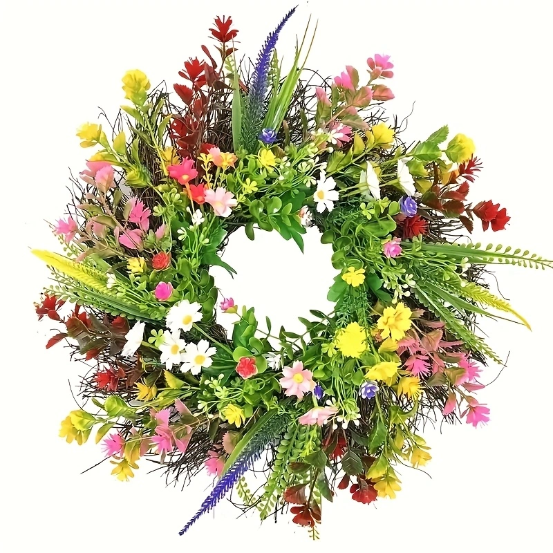18" Boho Spring & Summer Wildflower Wreath