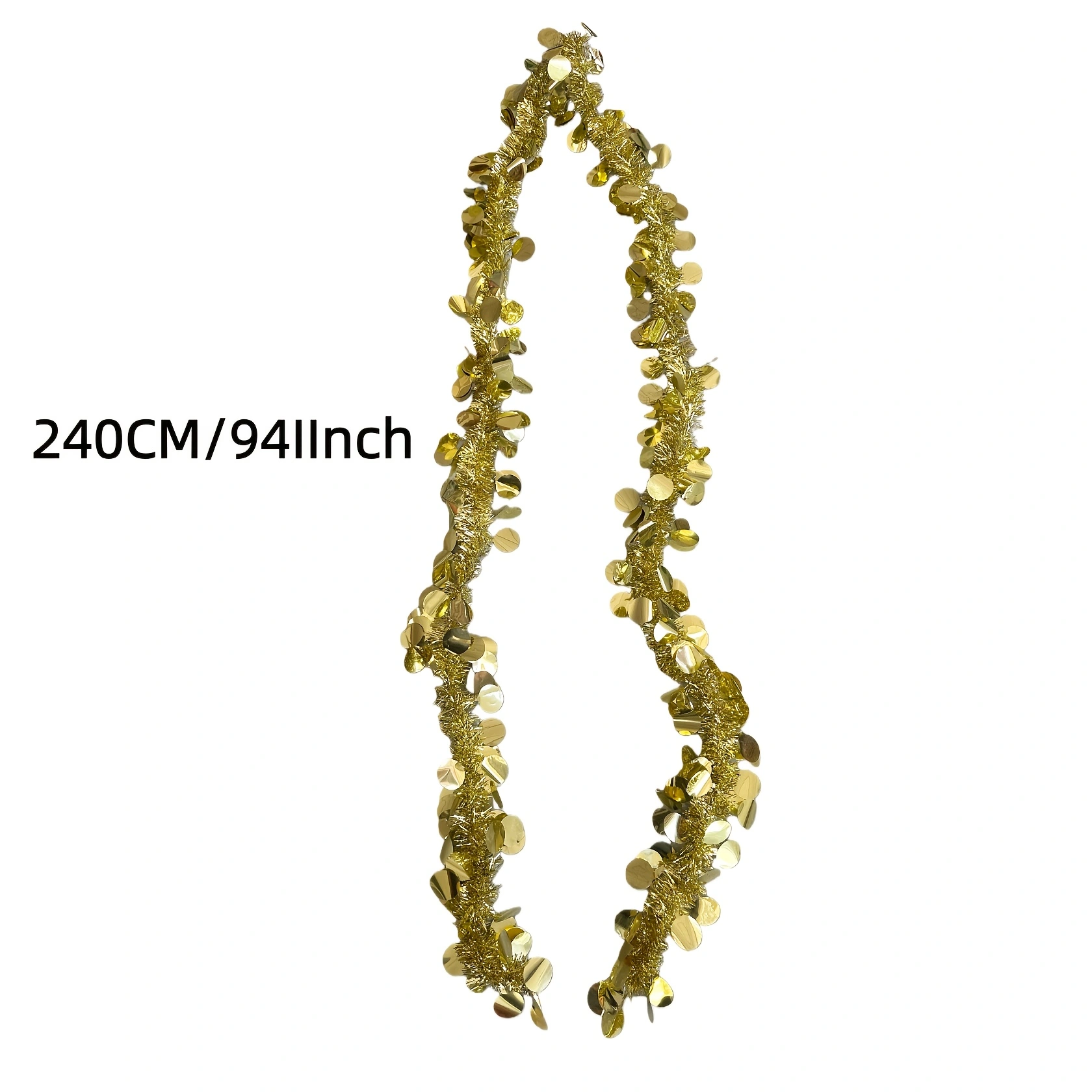 6pcs  Festive Wreath Decorations — Purple, Green & Golden Metallic