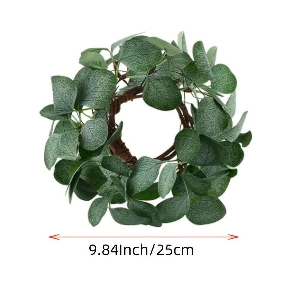 Candle Rings Artificial Eucalyptus Leaves Candle Wreaths