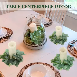 Wedding Eucalyptus Candle Rings