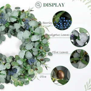 20" Green Handmade  Eucalyptus Wreath