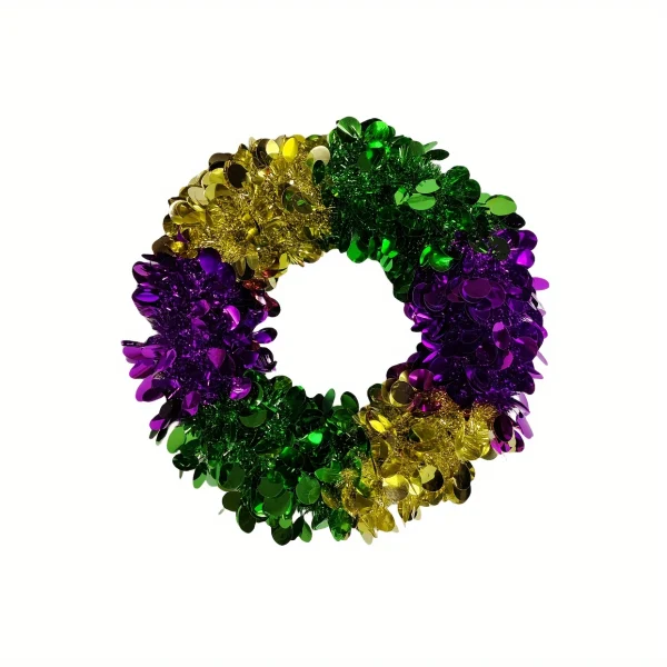 3f73594833bdff683aae3f7145a46ff3.webp 18" Mardi Gras Wreath — Purple, Gold & Green