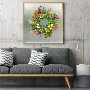 18" Boho Spring & Summer Wildflower Wreath