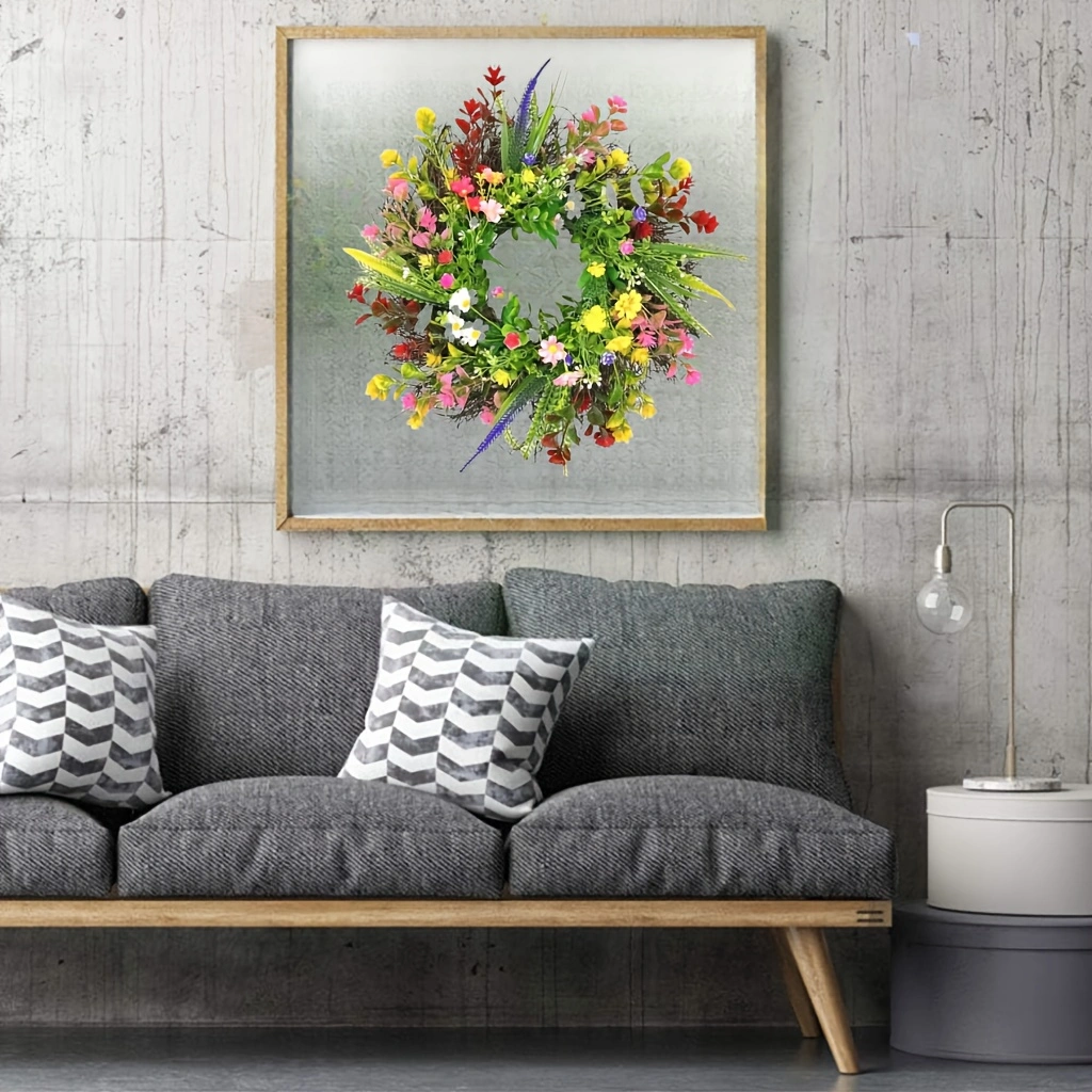 18" Boho Spring & Summer Wildflower Wreath