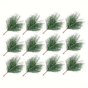 12pcs Artificial Pine Needle Branches