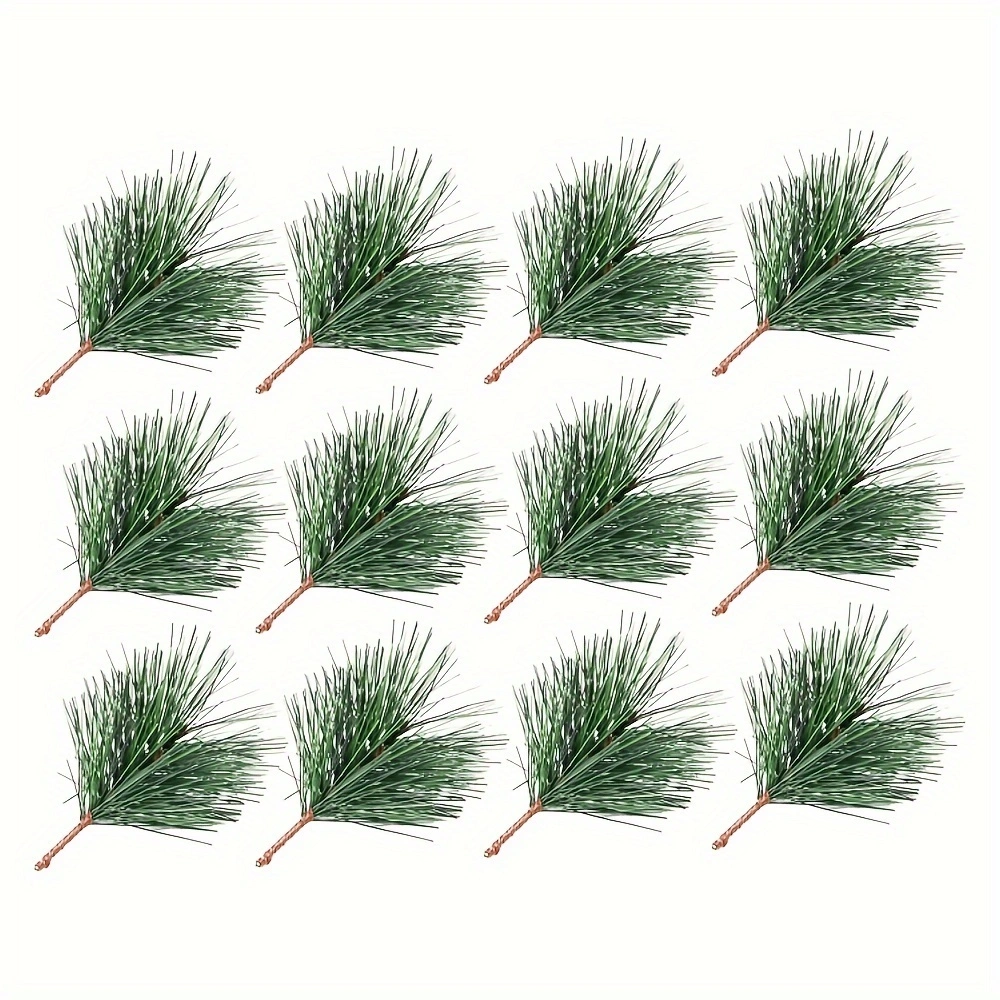 12pcs Artificial Pine Needle Branches