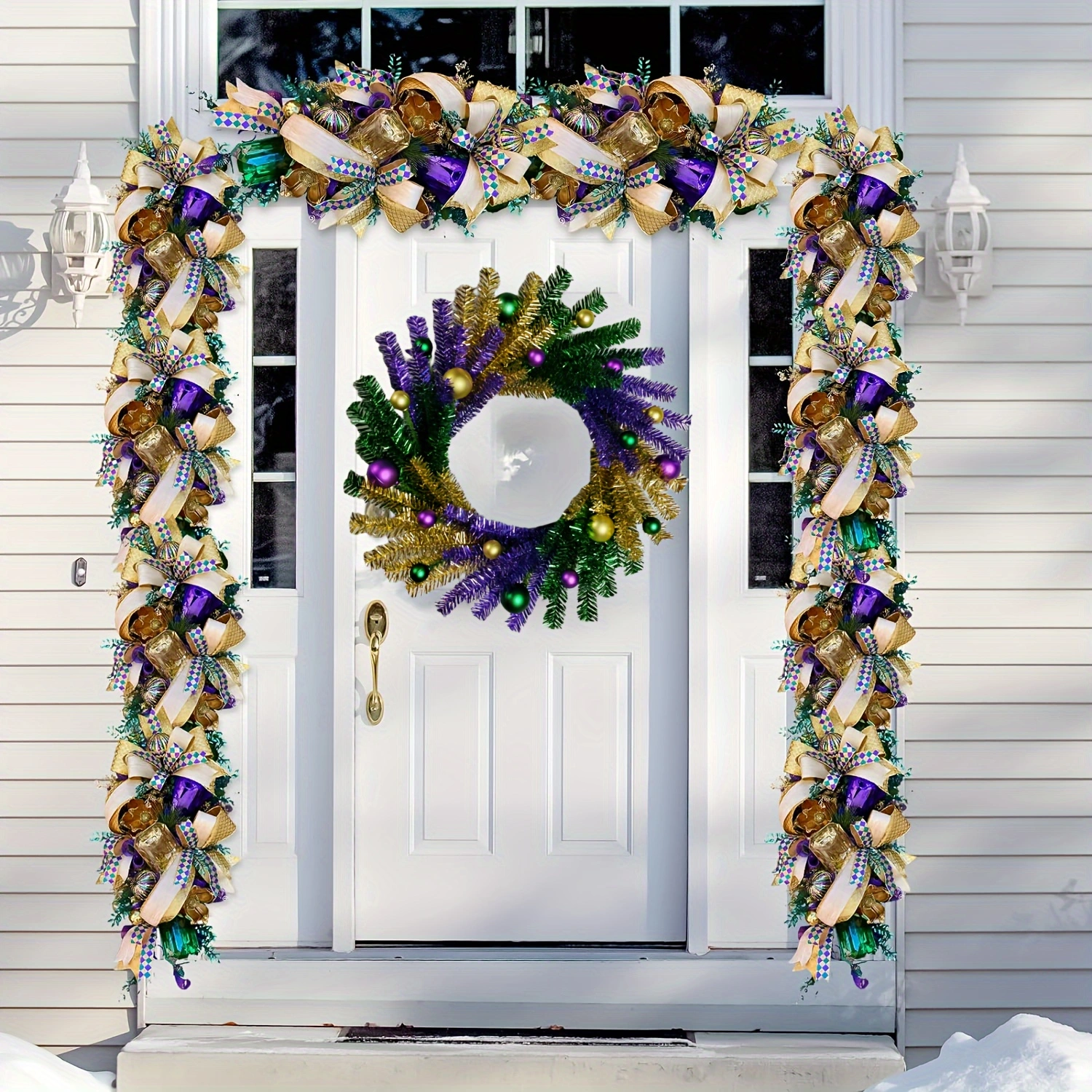 673caacbb965812cf4e3353859c1812b.webp 18" Mardi Gras Ball Decoration Wreath