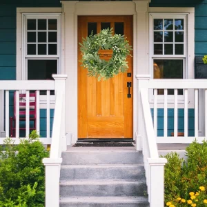 20" Eucalyptus & Olive Leaf Wreath with Berries