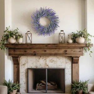 20 Inch Summer Spring Wreaths for Front Door Romance Lavender Wreath
