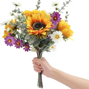 71HSJRIlS1L._AC_SL1500_.webp Artificial Sunflowers Fake Cemetery Flowers for Grave Bouquet