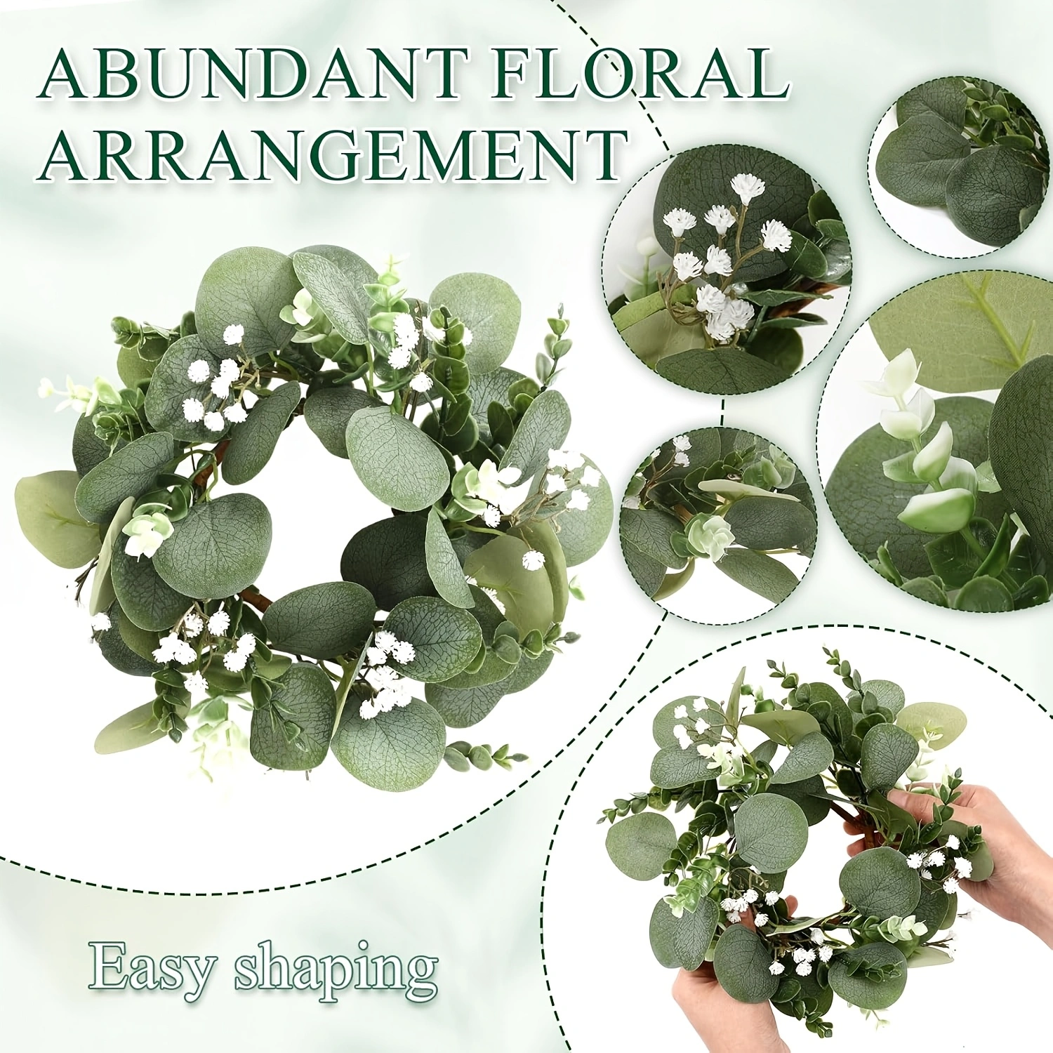7dd7a039-0140-4605-bc21-adbb67dca126.webp 4pcs Eucalyptus & Baby's Breath Floral Candle Ring Wreaths