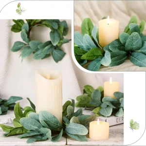 Wedding Eucalyptus Candle Rings