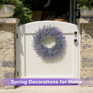 20 Inch Summer Spring Wreaths for Front Door Romance Lavender Wreath
