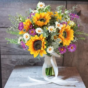 81Yu4CQ67WL._AC_SL1500_.webp Artificial Sunflowers Fake Cemetery Flowers for Grave Bouquet