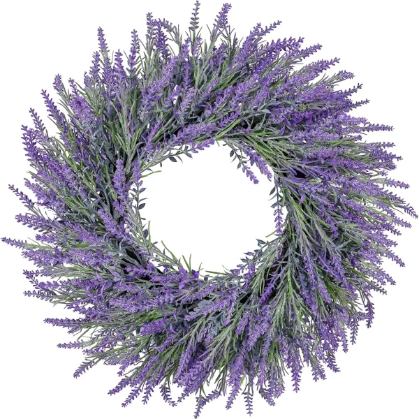 91Q-wW2pDbL._AC_SL1500_.webp 20 Inch Summer Spring Wreaths for Front Door Romance Lavender Wreath