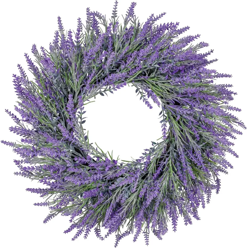 20 Inch Summer Spring Wreaths for Front Door Romance Lavender Wreath
