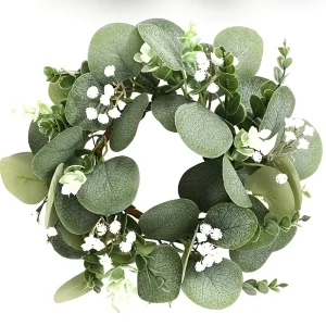 978d9d72-816d-41c0-b784-fb8840b1e02d.webp 4pcs Eucalyptus & Baby's Breath Floral Candle Ring Wreaths