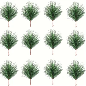 12pcs Artificial Pine Needle Branches