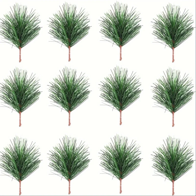 12pcs Artificial Pine Needle Branches