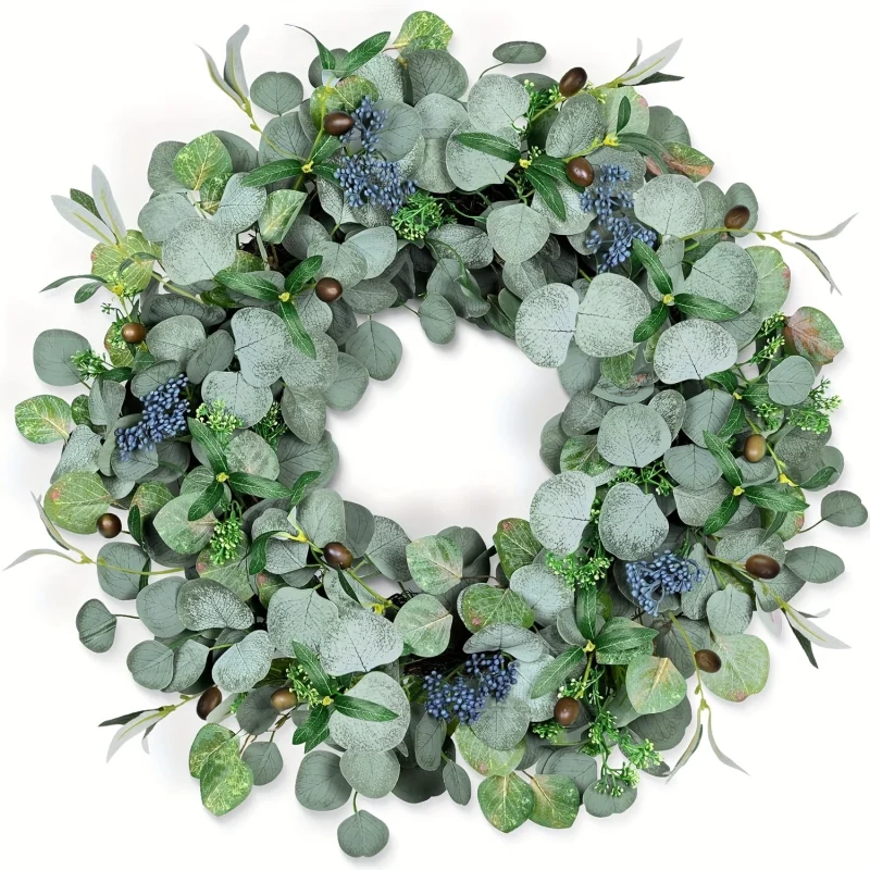 20" Green Handmade  Eucalyptus Wreath
