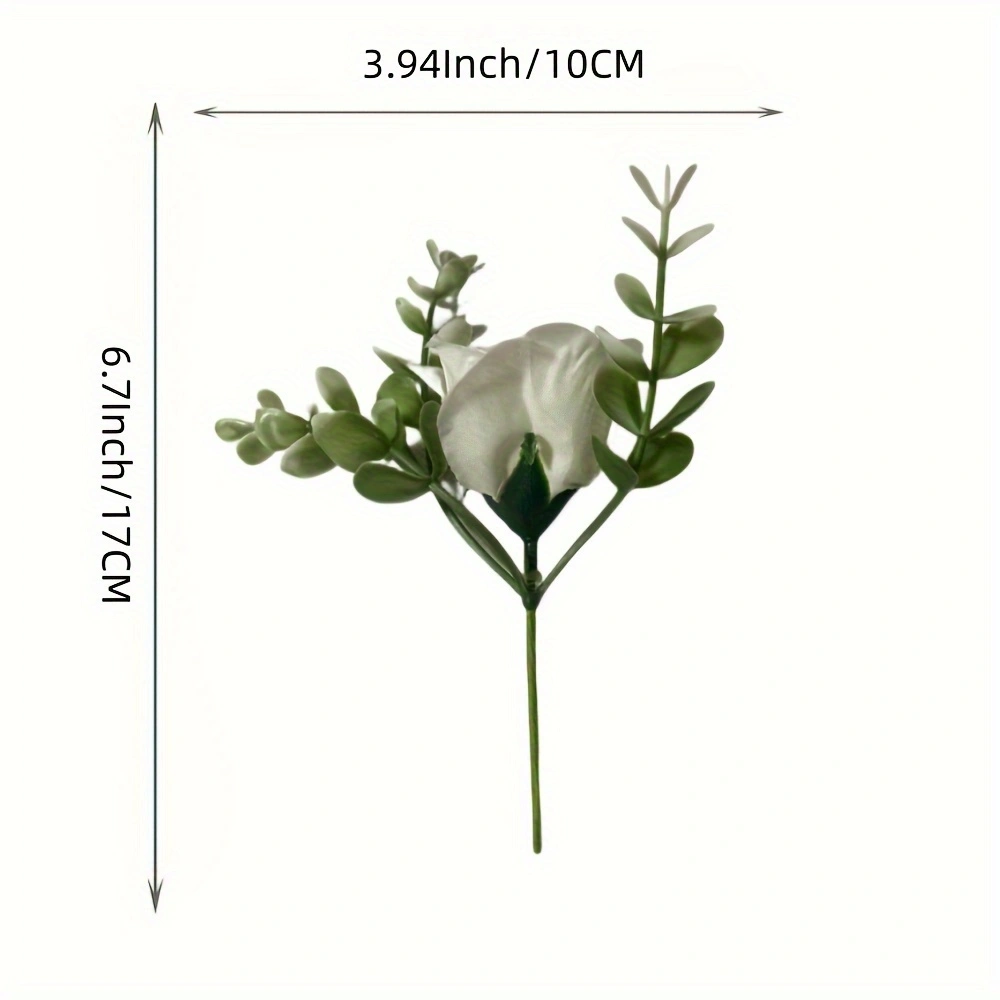 50pcs Ivory White Artificial Roses with Stems