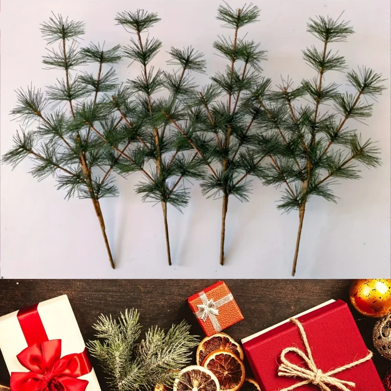 4pcs Large Artificial Pine Needles Branches