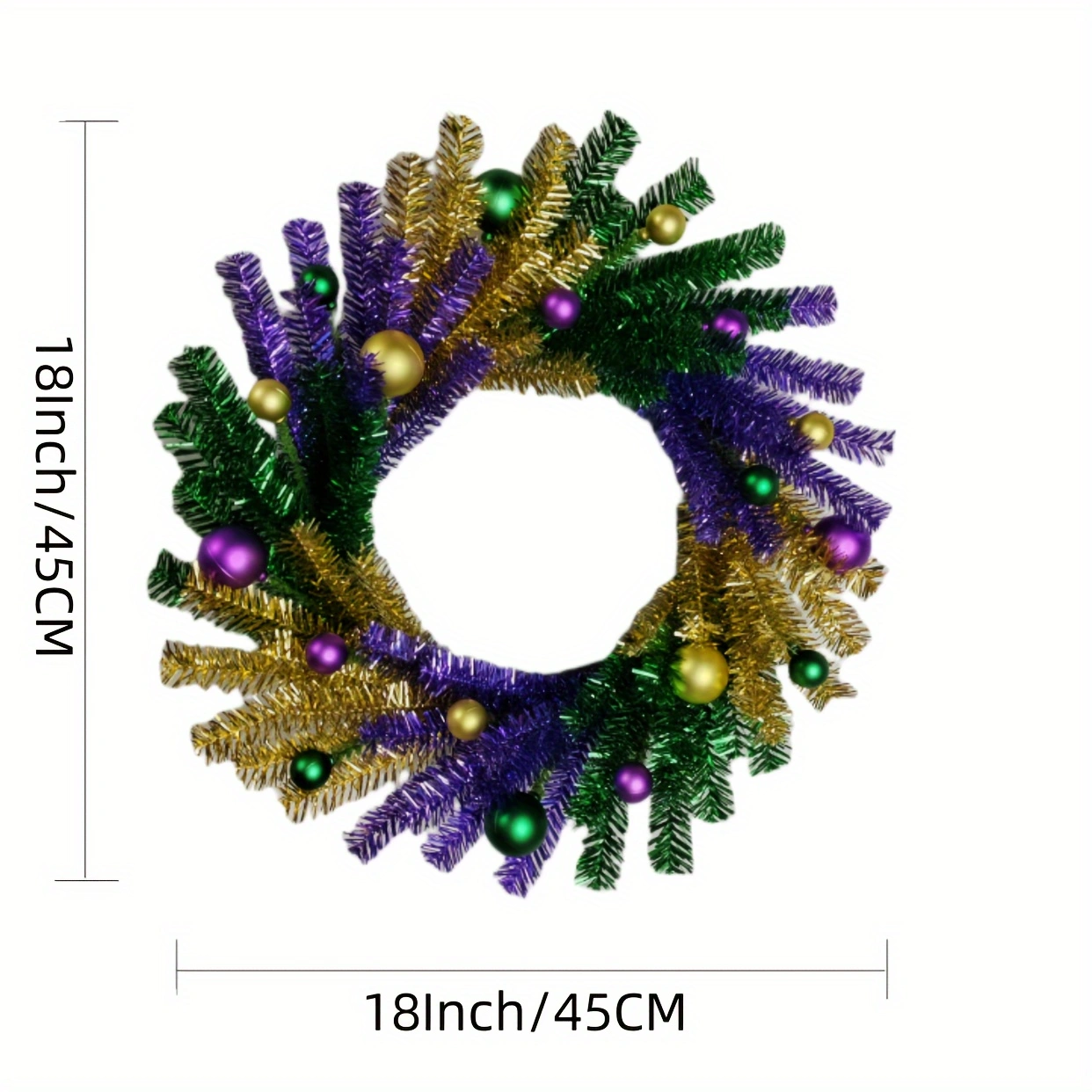 aa6286e30e61592fc769207959a46f2e.webp 18" Mardi Gras Ball Decoration Wreath