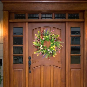 18" Boho Spring & Summer Wildflower Wreath