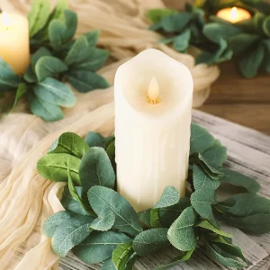 Wedding Eucalyptus Candle Rings
