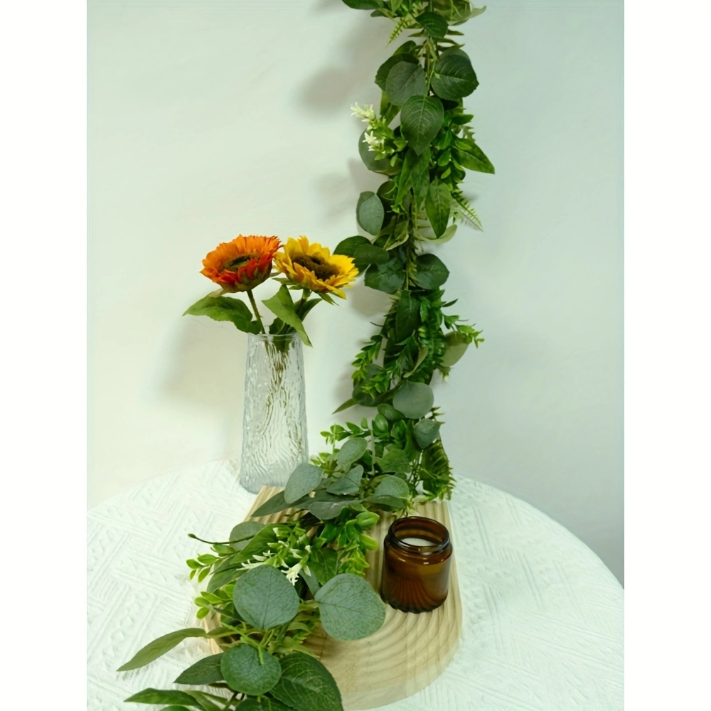 6.4ft Artificial Eucalyptus & Grape Leaf Garland