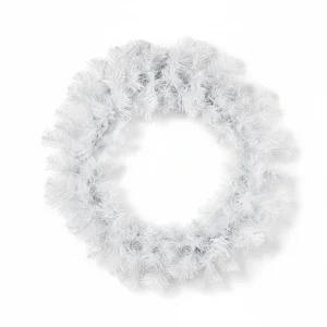 24" White Pine Needle Christmas Wreath