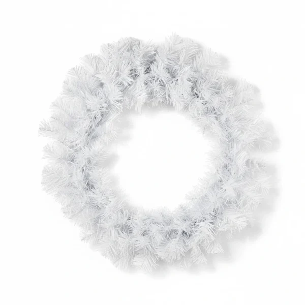 unnamed.webp 24" White Pine Needle Christmas Wreath