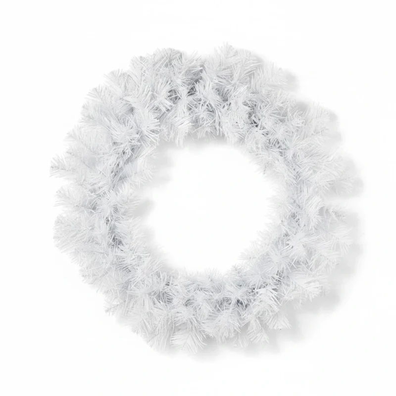 24" White Pine Needle Christmas Wreath