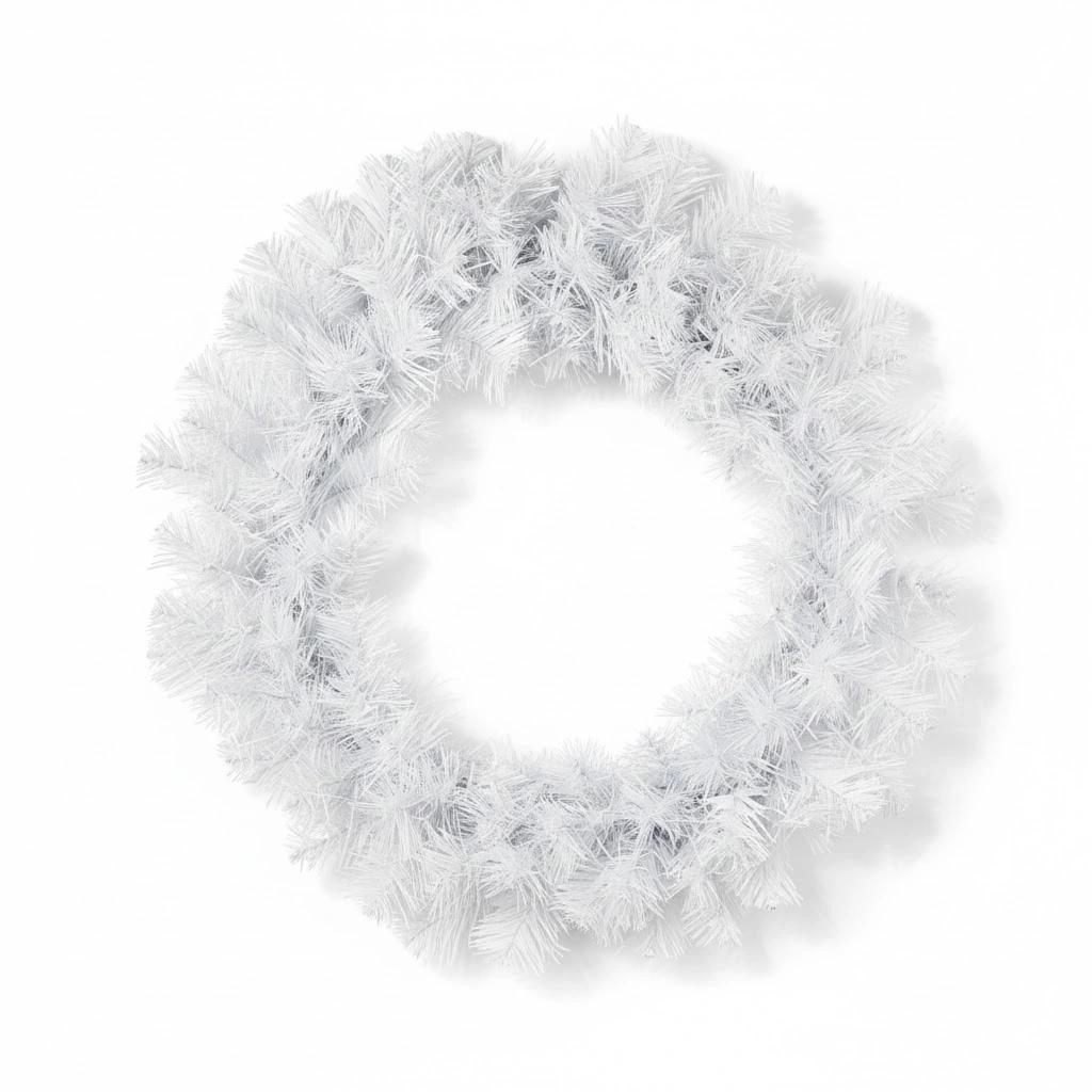 unnamed.webp 24" White Pine Needle Christmas Wreath