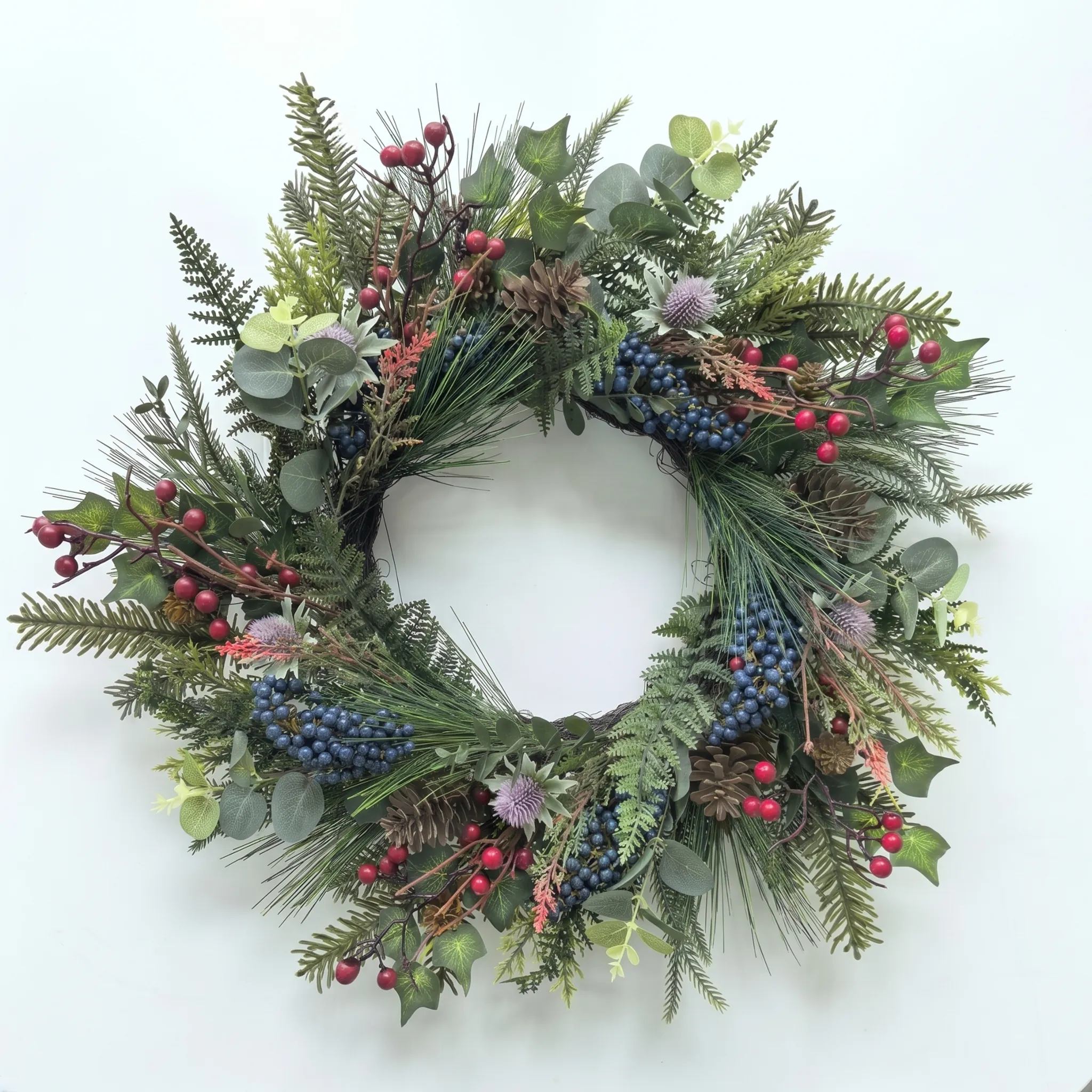 20-Inch Christmas Pinecone Berry Wreath 20-Inch Christmas Pinecone Berry Wreath