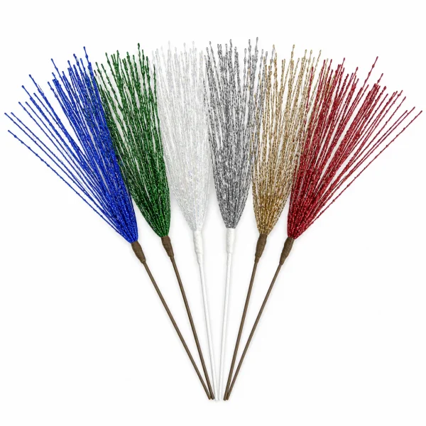 Multicolor Glitter Twig Floral Picks for Christmas Decor Multicolor Glitter Twig Floral Picks for Christmas Decor