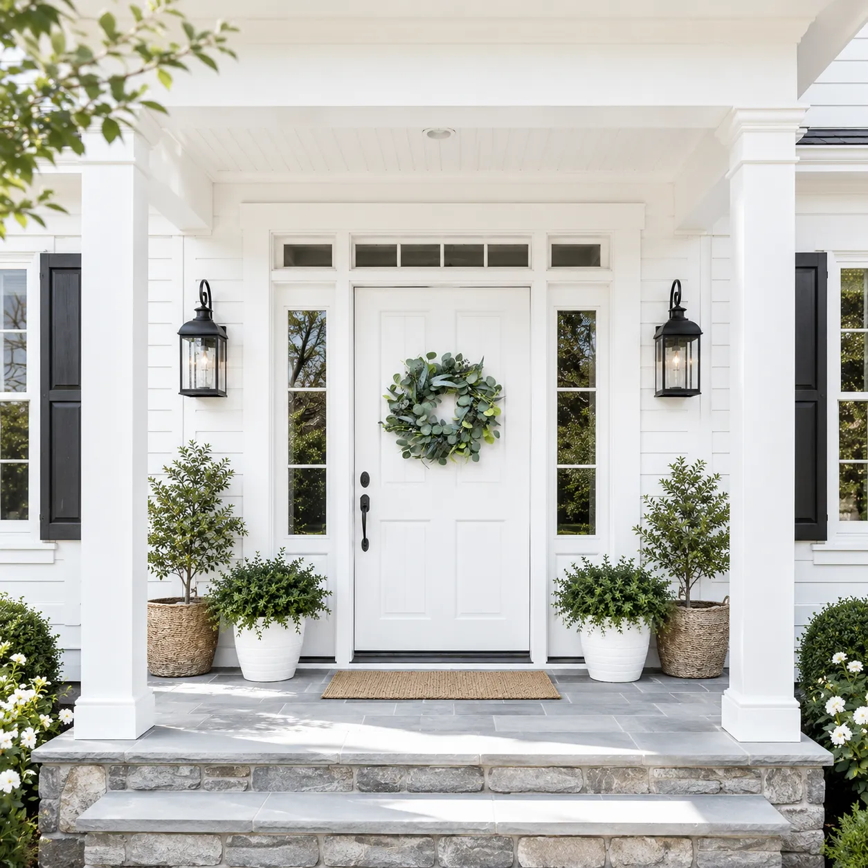 Lush eucalyptus summer wreath for front door Lush eucalyptus summer wreath for front door