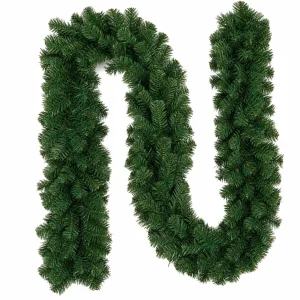 Plain Green Artificial Pine Christmas Garland