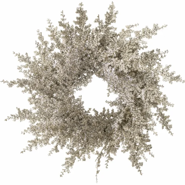Silver Glitter Christmas Wreath for Winter Holiday Decor